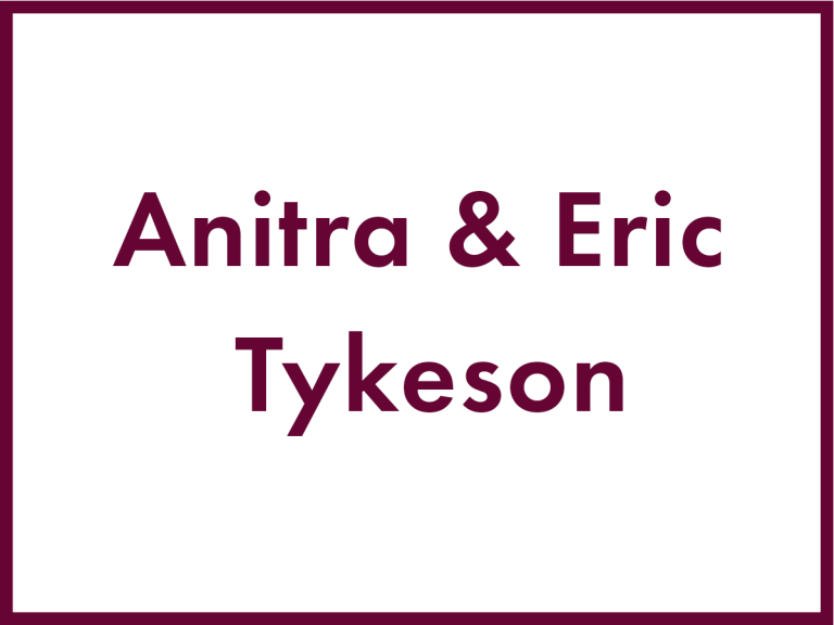 Anitra and Eric Tykeson (size 38 font)
